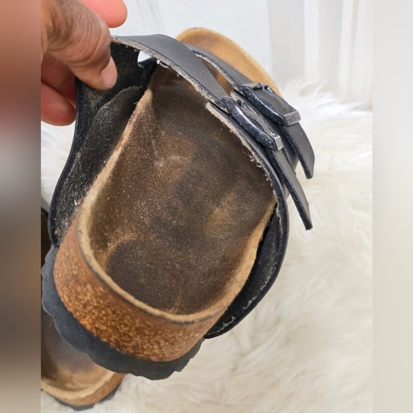 Birkenstock Leather Slip On Sandals Size 38🌴✌️ - Picture 9 of 11